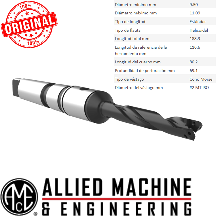 Cuerpo De Broca Cono Morse2 (9.5-11.07Mm) #Y 240Y0H-002M