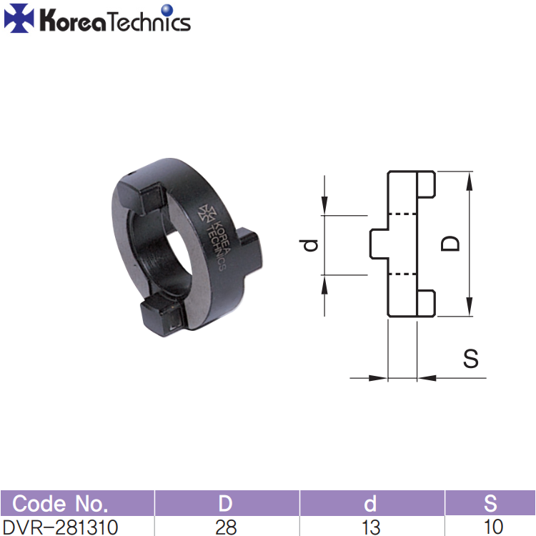 ANILLO-GUIA DVR-281310 Ø28MM ØINT.13MM