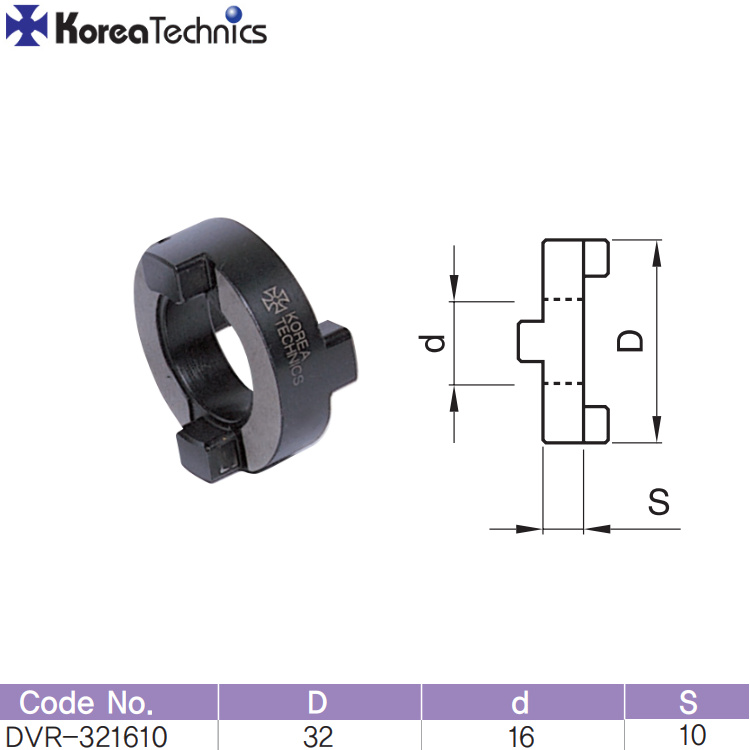 ANILLO-GUIA DVR-321610 Ø32MM ØINT.16MM