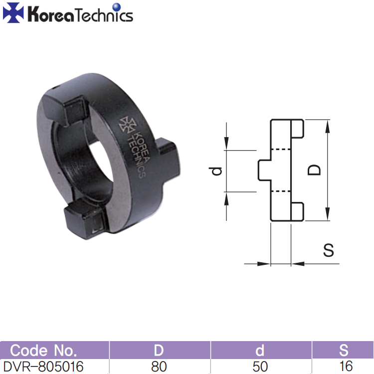ANILLO-GUIA DVR-805016 Ø80MM ØINT.50MM