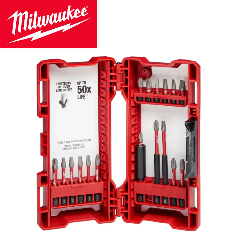 SHOCKWAVE JUEGO DE PUNTAS DE ATORNILLADOR 18 PZAS. MILWAUKEE 48-32-4403