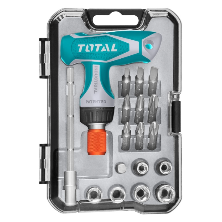 Juego De Destornillador Y Dado 18 En 1 Piezas Total Tacsd30186