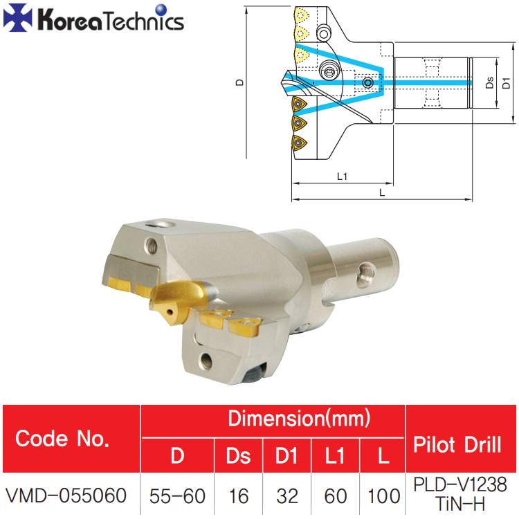 CABEZA AJUSTABLE VMD-055060 Ø55-60MM