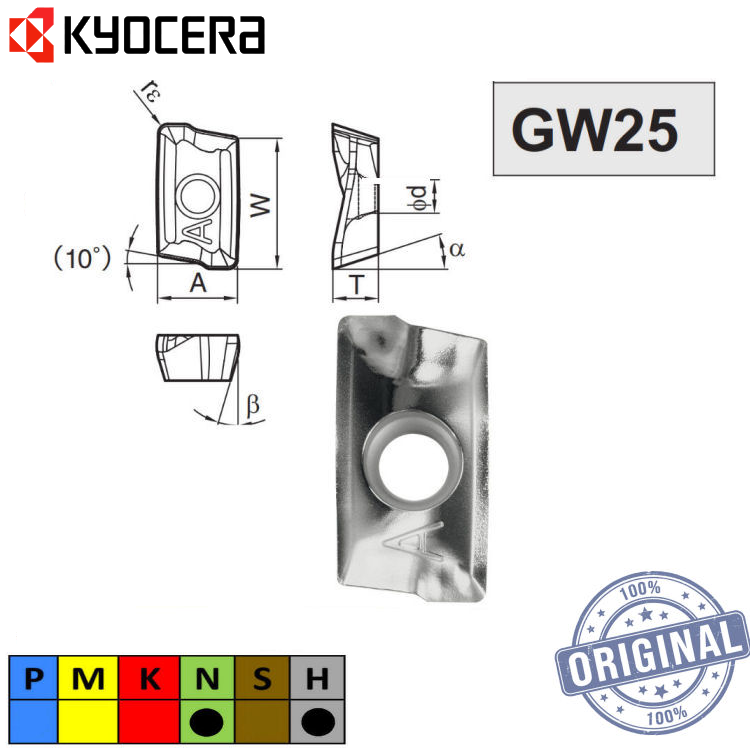 Inserto Fresa Bdgt 11T304Fr-Ja Gw25 Twf00271