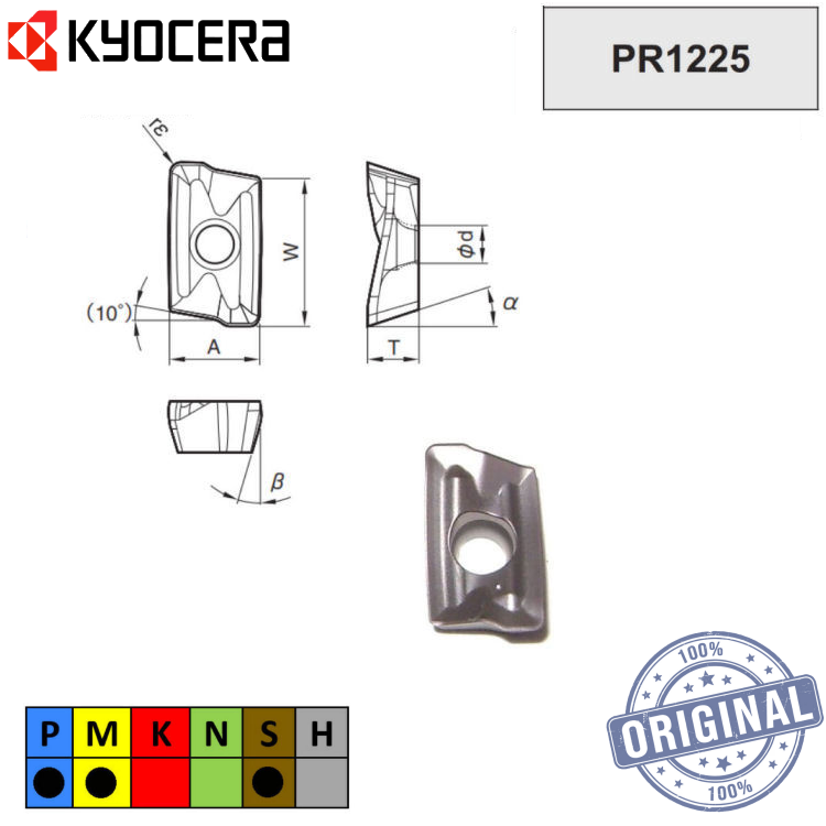 Inserto Fresa Bdmt 110304Er-Jt Pr1225