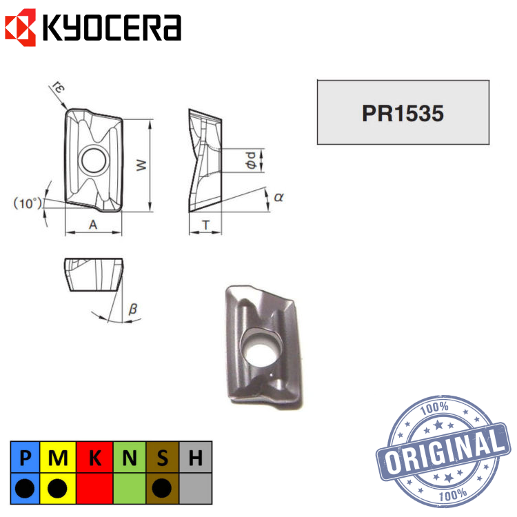 Inserto Fresa Bdmt 110304Er-Jt Pr1535 Tlc00323