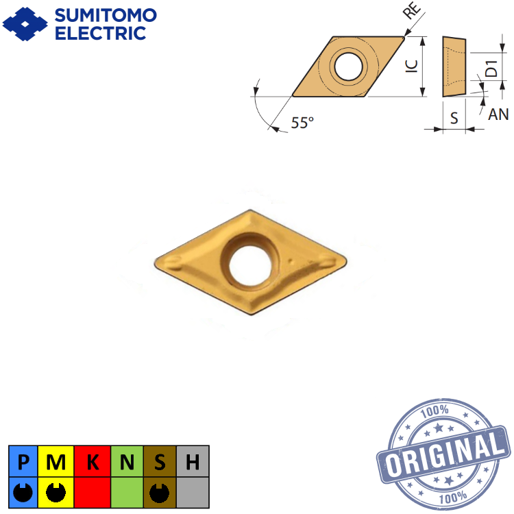 INSERTO TORNO DCMT 070204N-SU-AC830P