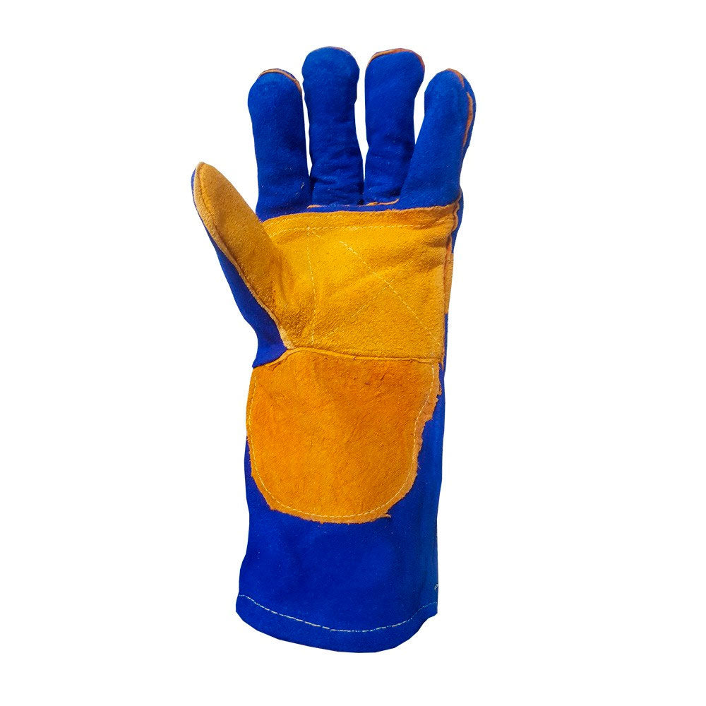 GUANTE SOLDADOR AZUL KEVLAR CON REFUERZO ZAG-33