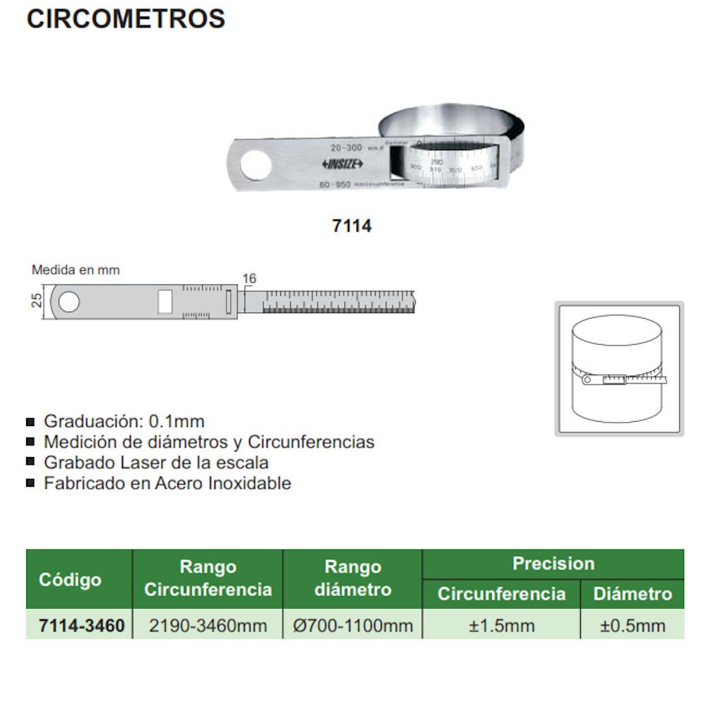 Regla Para Circunferencias 2190-3460Mm