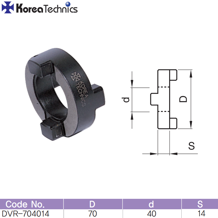 ANILLO-GUIA DVR-704014 Ø70MM ØINT.40MM