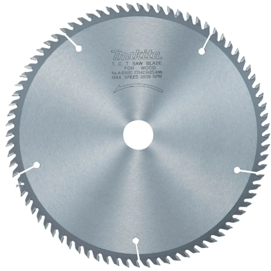 DISCO 9-1/4 X 80 DIENTES. EJE 25.4 MM+ BUJE 25 MM - MADERA - MAKITA     A-81480
