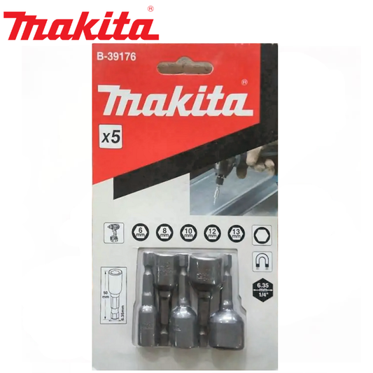 ADAPTADOR MAGNETICO 5PCS (6.8.10.12.13) x50   (MZ) (6.8.10.12.13) -  MAKITA   B-39176