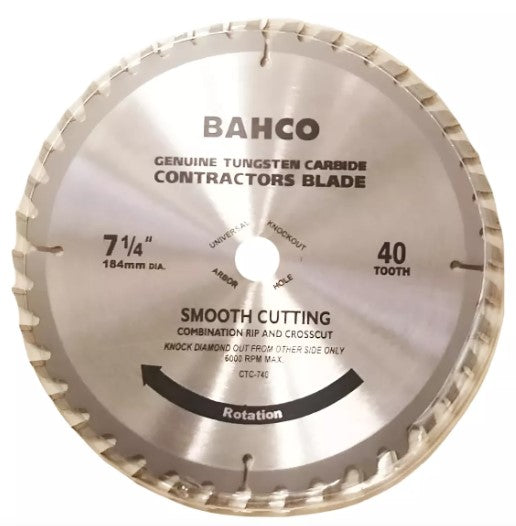 SIERRA CIRCULAR 7,1/4X40 DTES     BAHCO       CTC-740
