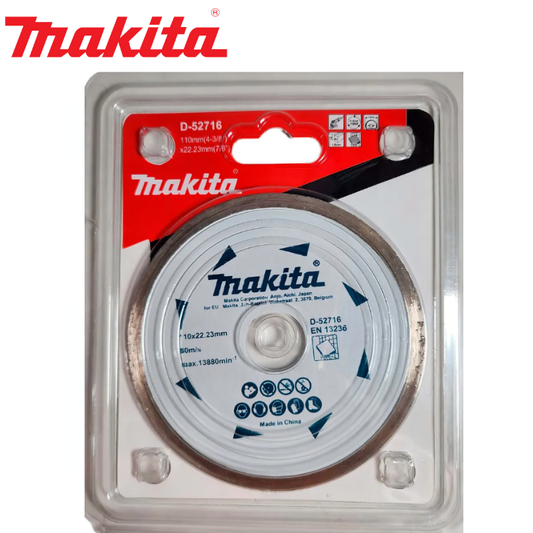 DISCO DIAMANTADO 110MM X 22.23MM CERAMICA/PORCELANATO     MAKITA      D-52716