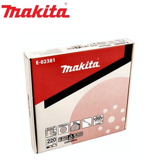 Disco 225Mm  #220 Para Lijadora Pared 25Pzs    Makita     E-02381