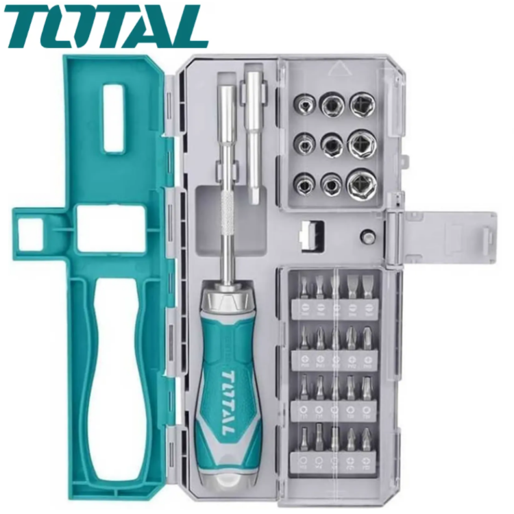 Juego De Desatornillador 33 En 1 Piezas Industrial  Total   Tacsd30336.