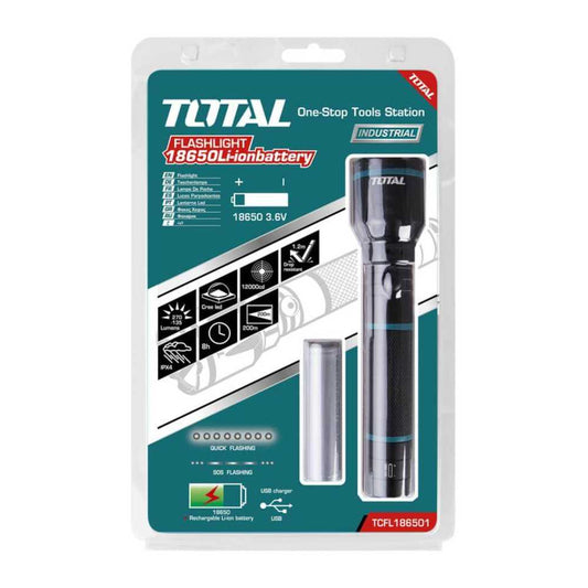 LINTERNA LED 5 W - BATERIA LI-ION     TOTAL    TCFL186501