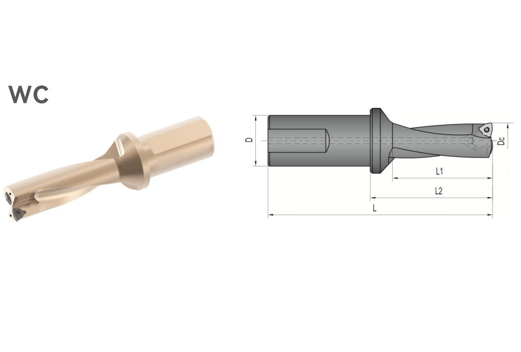 BROCA CON INSERTO TWX150D20-4 Ø15 4D