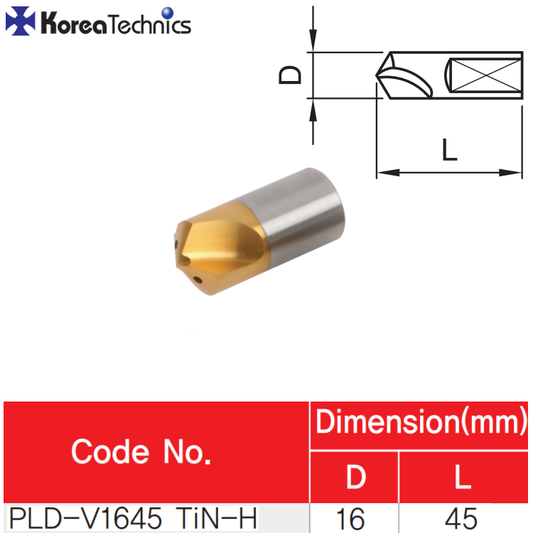 BROCA PILOTO PLD-1645TIN-H Ø16MM