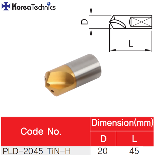 BROCA PILOTO PLD-2045TIN-H Ø20MM