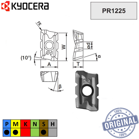 Inserto Fresa Bdmt 11T308Er-N2 Pr1225 Tkb00369