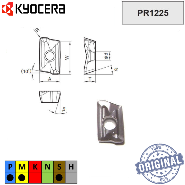 Inserto Fresa Bdmt 11T331Er-Jt Pr1225    Tkb00366