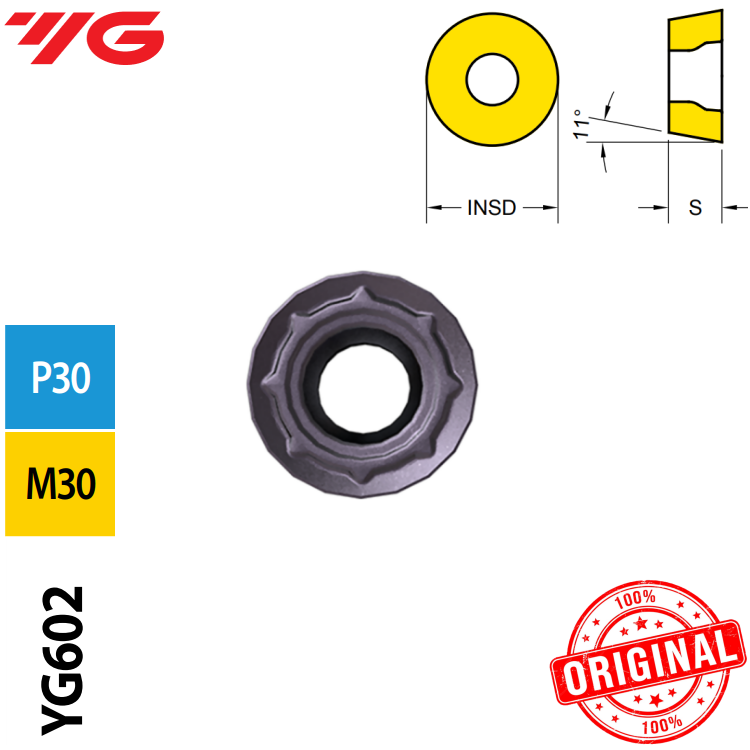 Inserto Fresa Rpmt 10T3Mo-Yg602