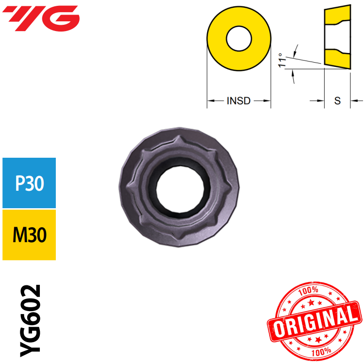 Inserto Fresa Rpmt 1204Mo-Yg602