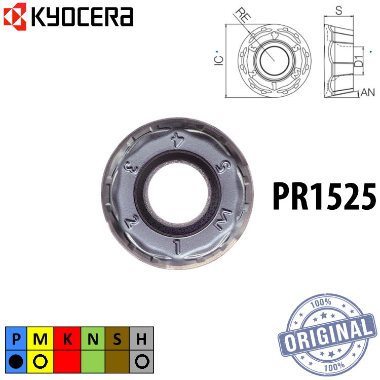 Inserto Fresa Rpmt 1204Moer-Gm Pr1525