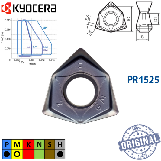 Inserto Fresa Wnmu 080608En-Gm Pr1525 Tlb09310