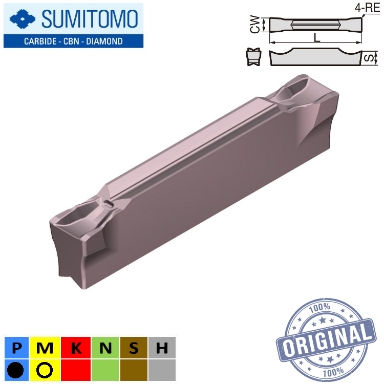 INSERTO RANURADO GCMN5004-GG-AC520U (5MM)