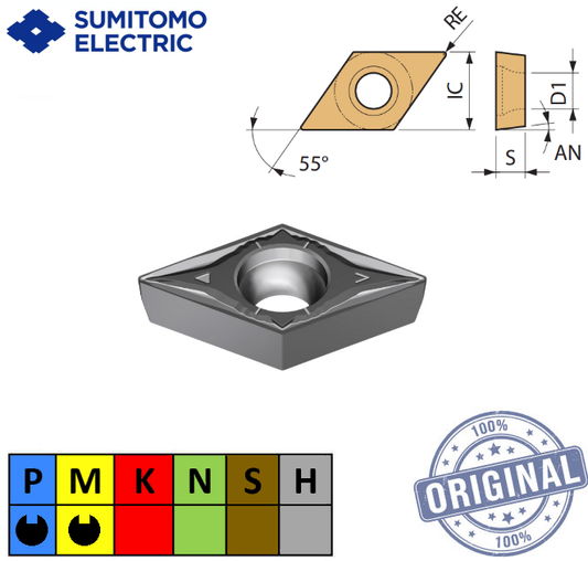 Inserto Torno Dcmt 11T304N-Su-Ac6030M