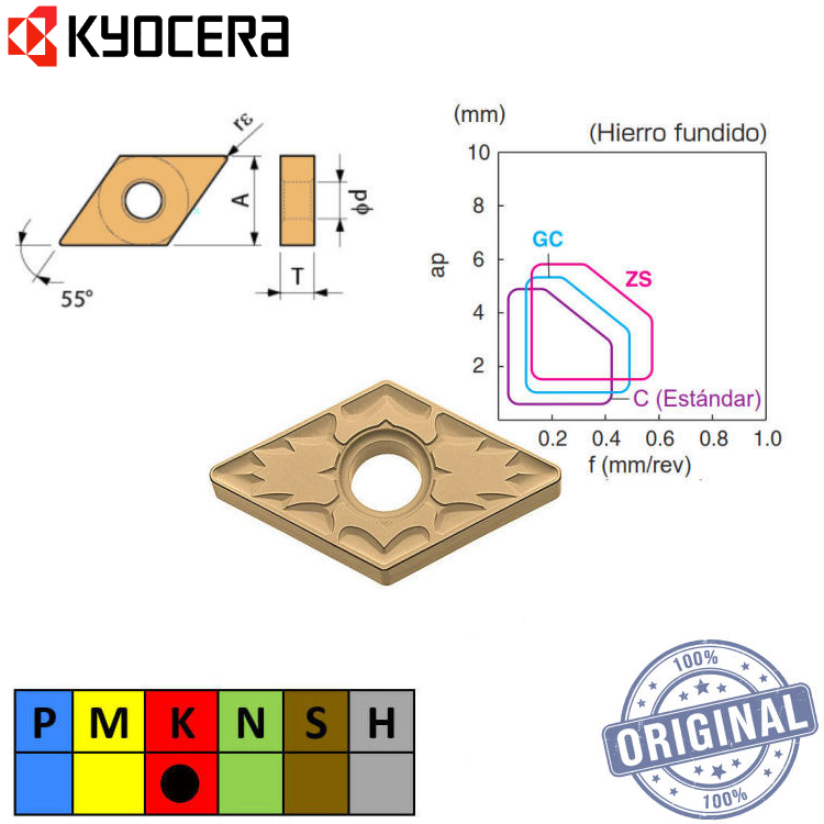 Inserto Torno Dnmg 150608Zs Ca4505 Tjd02476