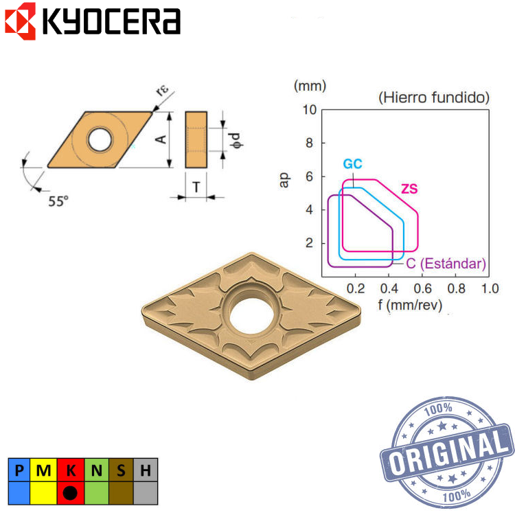Inserto Torno Dnmg 150612Zs Ca4505