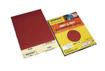 Lija 230X280Mm Grado 80 Wet & Dry (Madera)(Al Agua)(Oxido Aluminio)