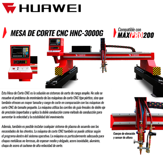MAQUINA CORTE CNC MODELO HNC-3000G-MAXPRO (2.500 X 6000 MM)