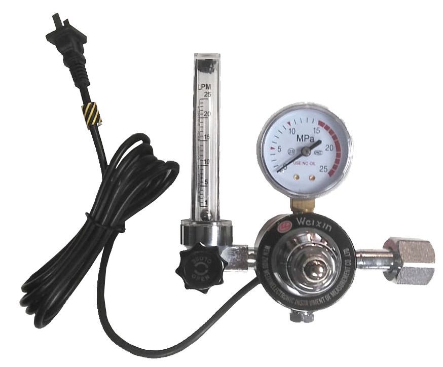 FLUJOMETRO DE CO2 CON CALENTADOR 36V (SIN CAJA)