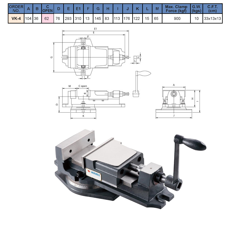PRENSA GIRATORIA VK-4 104MM