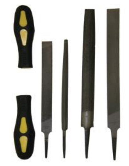 SET DE LIMAS 6PCS (2 DE 6' Y 2 DE 8' + 2 MANGOS)