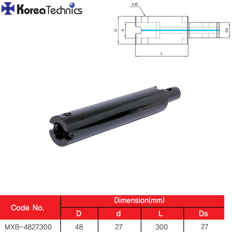 T.EXTENSION MXB-4827300 Ø48MM L300MM T27