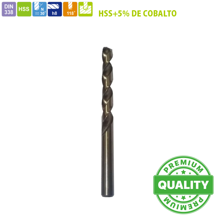BROCA CILINDRICA 12.0 MM CON 5%CO