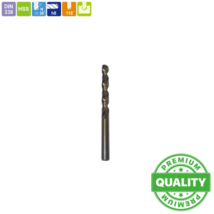 BROCA CILINDRICA 03.00 MM CON 5%CO