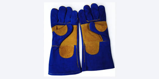 GUANTE SOLDADOR AZUL KEVLAR CON REFUERZO