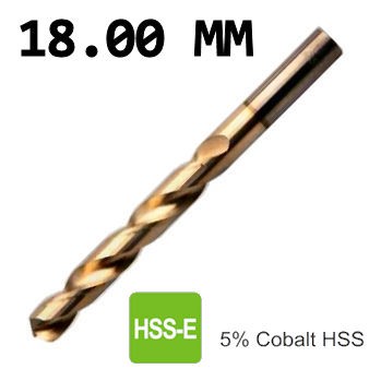 BROCA CILINDRICA 18.00 MM CON 5%CO