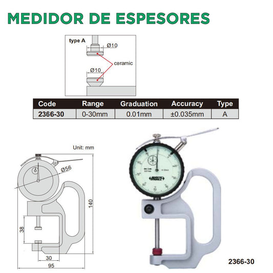 Medidor De Espesores 0-30Mm 2366-30