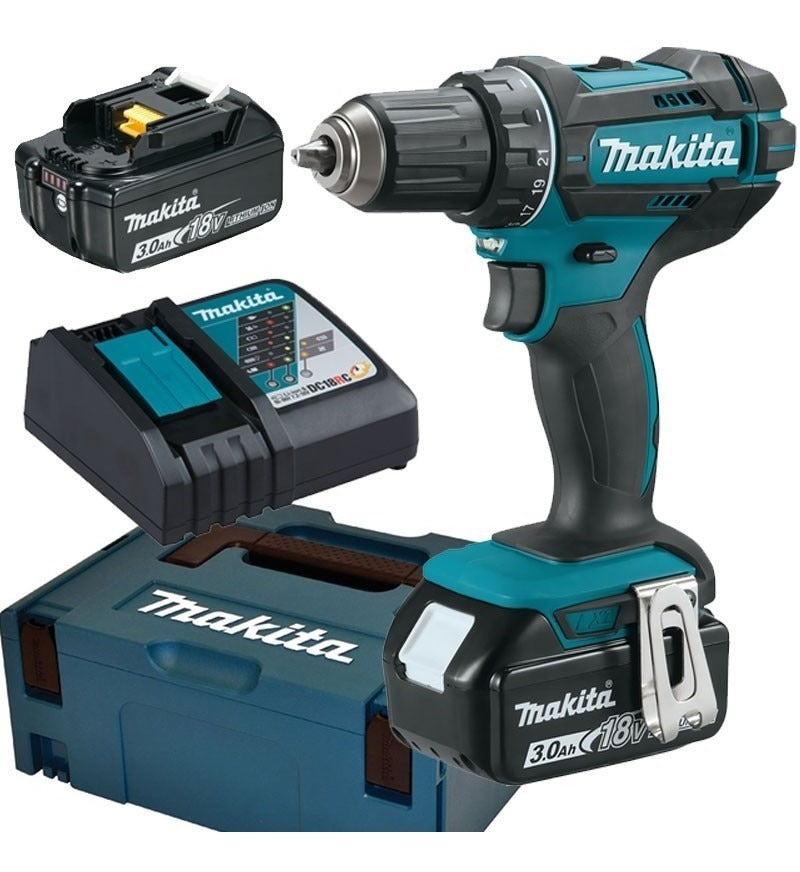 TALADRO ATORN 13MM 2VEL VARIABLES 28MAX TORQUE 62 N.M 29 1.5 KG 2BAT LI-ION 3.0AH+CARG MAK